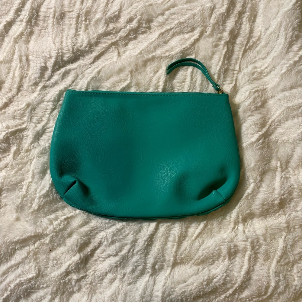 Elizabeth Arden Teal Zippered Cosmetic Makeup Bag - Picture 2 of 6
